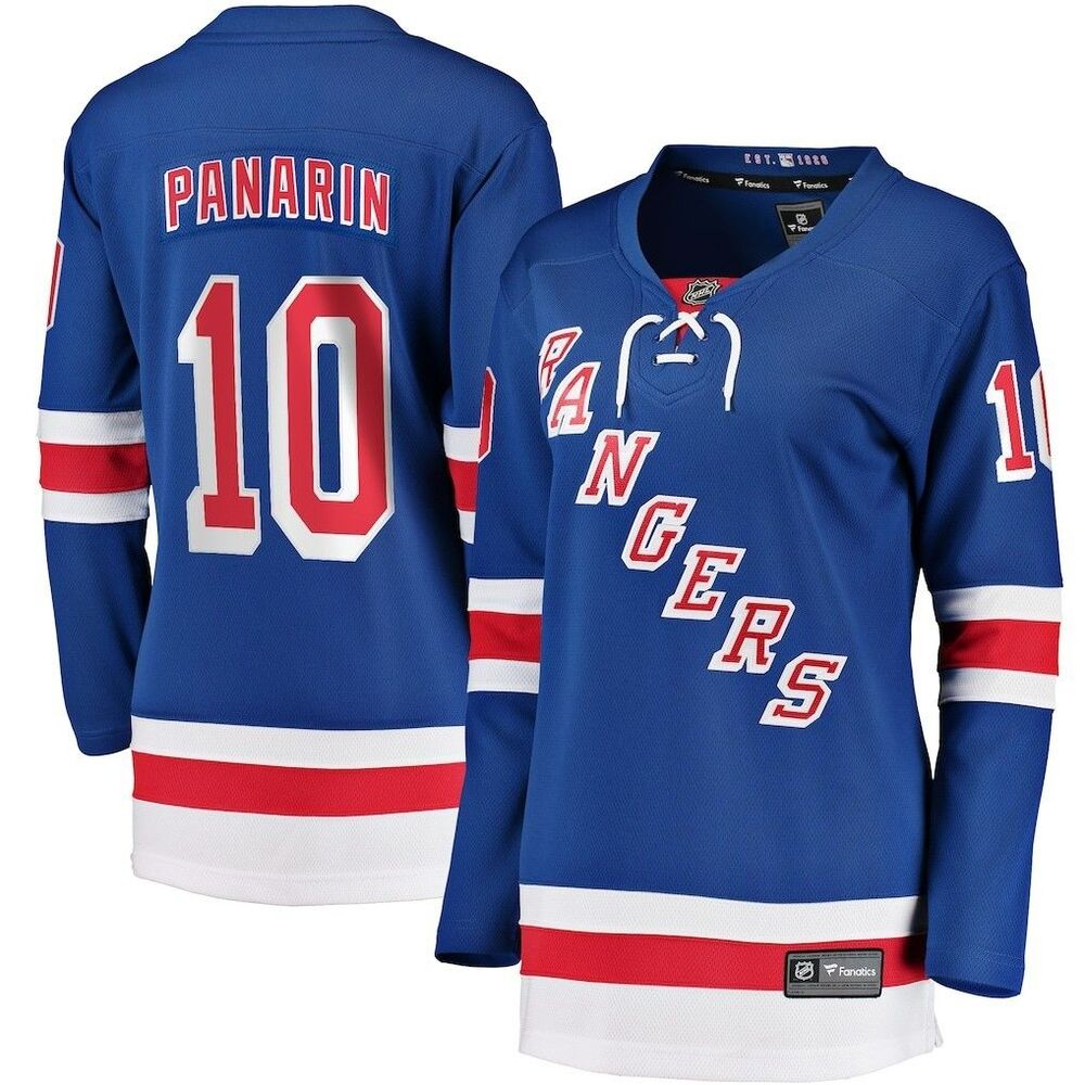 NWT Fanatics Artemi Panarin Blue New York Rangers Home Jersey Large Womens